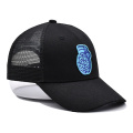 5 Panel Black Embroidered Patch Baseball Cap